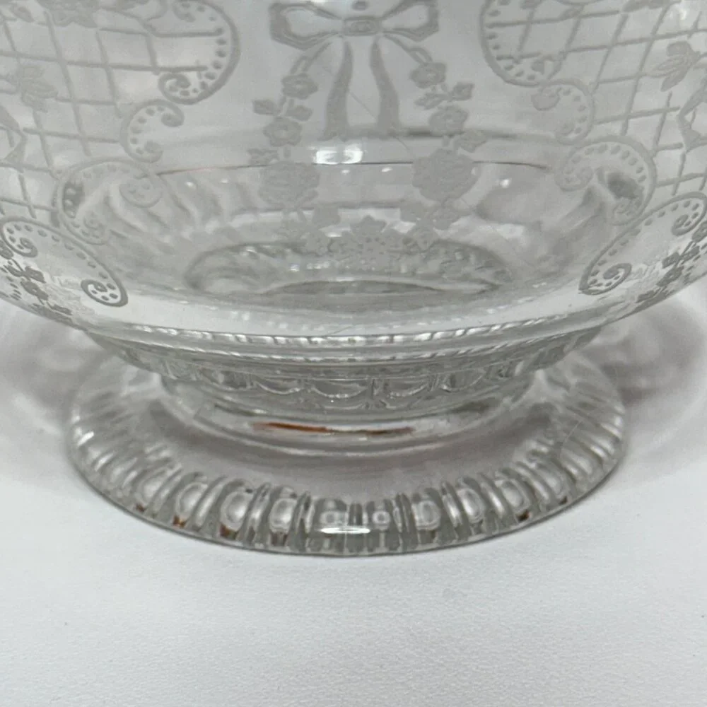 Fostoria Etched Crystal Romance Clear Serving Bowl
